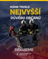 Hasiči jsou dlouhodobě nejdůvěryhodnější složkou v očích veřejnosti