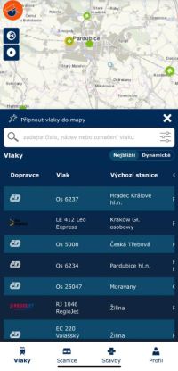 Vlaky na dlani nabízí nová mobilní aplikace Datel