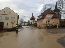 Foto: Průtrž mračen způsobila lokální záplavu v Baníně, Rudné a Svojanově