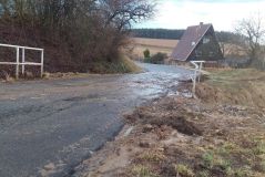 Foto: Průtrž mračen způsobila lokální záplavu v Baníně, Rudné a Svojanově