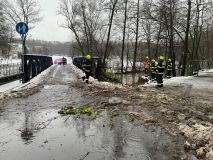 Náročný Štědrý den: monitoring vodních toků, požáry, dopravní nehody, spadlé stromy i záchrana kočky. Aspoň vánoční stromy a věnce odolaly