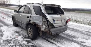 OBRAZEM: Kvůli nehody byla po celé dopoledne uzavřena silnice I/35 u Janova