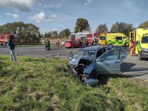 K vážné nehodě u Opatovce letěl v pátek před polednem vrtulník