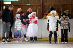 Obrazem: Pohádkové postavy a další masky na ledě. Karneval si v Ústí nad Orlicí lidé užili