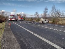 Tři auta se střetla na nebezpečném úseku silnice I/35 u obce Koclířov, nehoda zastavila provoz