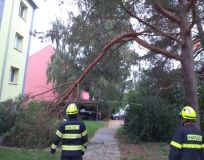 Foto: Silný vítr kácel stromy, způsobil tak železniční nehodu u Hradce nad Svitavou