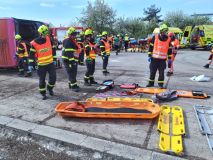 Ve Slatiňanech bylo velmi rušno, vypadalo to na vážnou dopravní nehodu, ke které se sjížděly složky záchranného systému