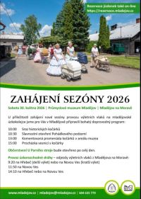Procházka vesnicí s kočárky, či jízda historickou parní lokomotivou. V Mladějově se chystá zahájení letošní sezóny