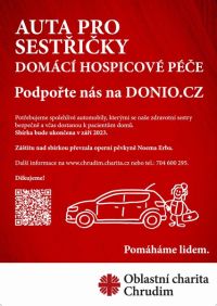 Chrudimská domácí hospicová péče potřebuje spolehlivá auta, pomoci jim může sbírka.
