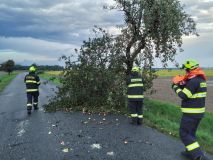 OBRAZEM: Hasiči odstraňovali následky lokálních bouří