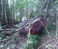 Auto skončilo v Damníkově v lesním porostu a na střeše, došlo přitom ke zranění jedné osoby