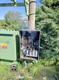 Technická závada na kondenzátoru způsobila požár trafostanice