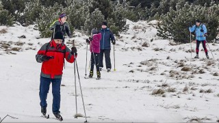 Běžecké trasy na Lesné v Krušných horách. 