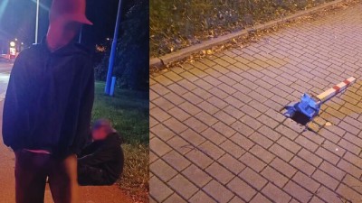 Mladík si nevybral zrovna vhodnou chvíli k vandalismu, byl chycen přímo při činu