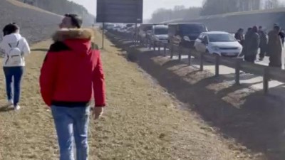 Situace na ukrajinsko-polských hranicích. Lidé prchají ze země, kde se válčí. Foto: e-deniky.cz