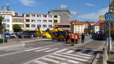 Cyklista byl vážně zraněn. Foto: Policie ČR