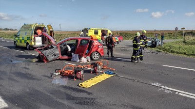 K vážné nehodě u Opatovce letěl v pátek před polednem vrtulník