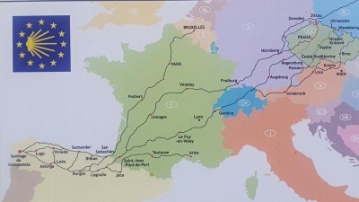 Trasy Svatojakubské cesty do Santiaga de Compostela