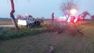 Řidička s vozem narazila do stromu. Z auta ji museli zraněnou vyprošťovat