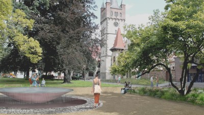 Ve Vysokém Mýtě budou revitalizovat Havlíčkovy sady. Bude tam vrácen vodní prvek, jenž bude nasvícen a vytvářet tak hezkou dominantu