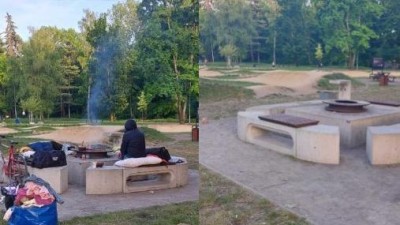 O tom, že griloviště není tábořiště, museli dvojici mužů poučit strážníci