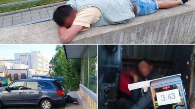 Alkohol o víkendu zmohl opilce v ulicích Pardubic. Spali na zdi i pod autem