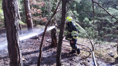 U Slatiňan hořelo v lese
