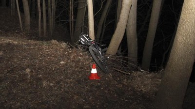 Kolo po havárii opilé cyklistky. Foto: Policie ČR