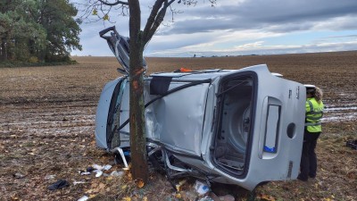 Tragická dopravní nehoda na silnici v Tisové. Na místě zasahovaly jednotky hasičů z Vysokého Mýta